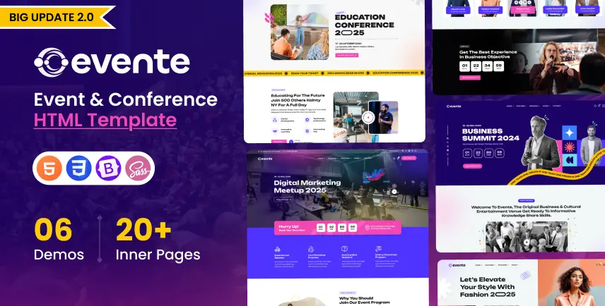 Evente – Event & Conference HTML Template