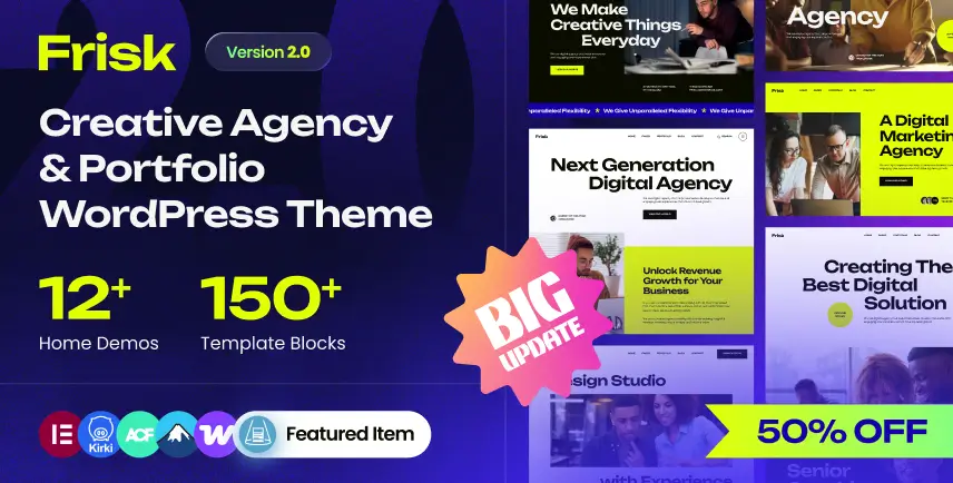 Frisk – Creative Agency & Portfolio WordPress Theme