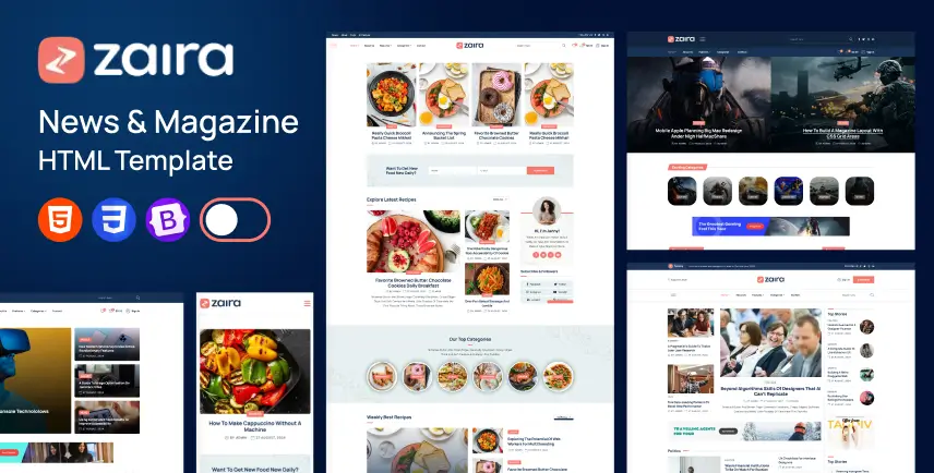 Zaira – News Magazine HTML Template + RTL